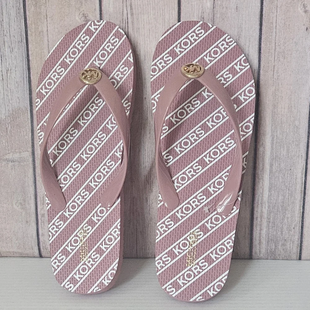 Michael Kors Logo Pink Sandals